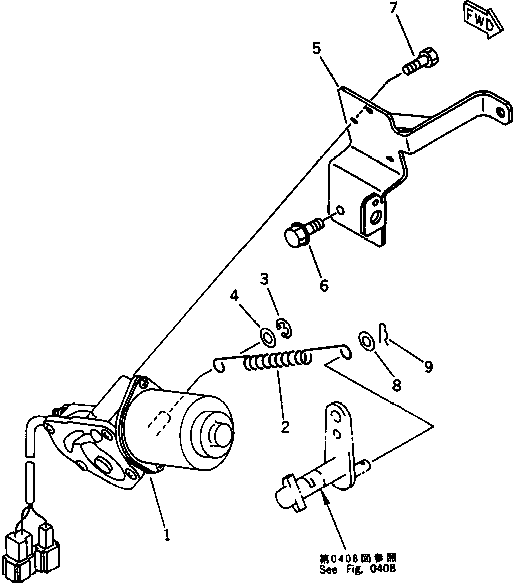 Engines Komatsu / 3D72-2G S/N 02519-UP(3d72-2gr) / ENGINE STOP MOTOR(#03753-)(120020 : 0405)