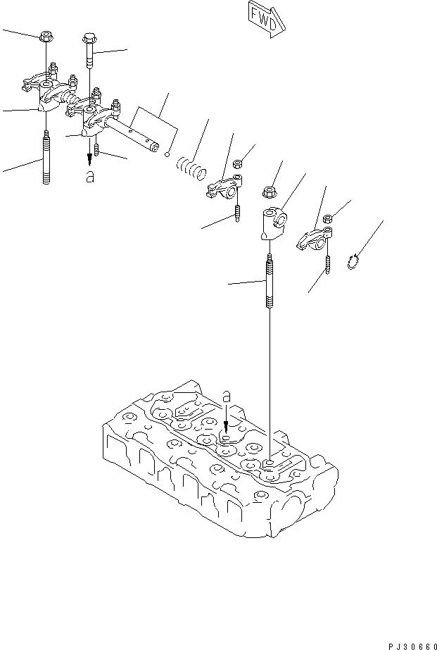 Engines Komatsu / 3D74E-3A S/N 00101-UP(3d74e-3r) / ROCKER ARM(030020 : 0111)