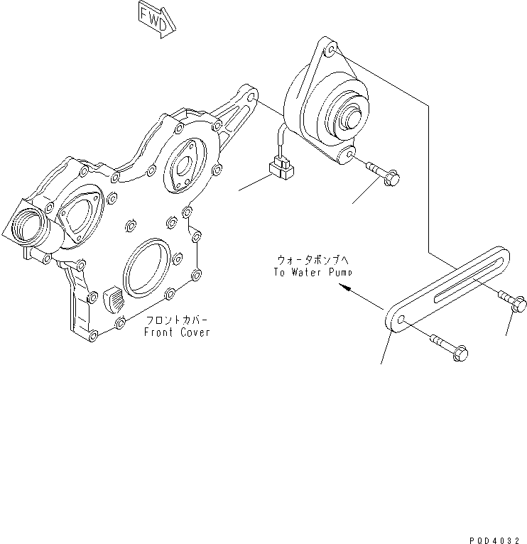 Engines Komatsu / 3D74E-N3A S/N 00102-UP(3d74e-nr) / ALTERNATOR AND MOUNTING (20A)(030300 : A6010-A0A1)