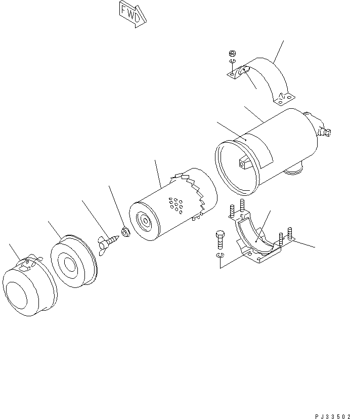 Engines Komatsu / 3D78-1D S/N 01589-UP(3d78-1dc) / AIR CLEANER(030050 : 0141)