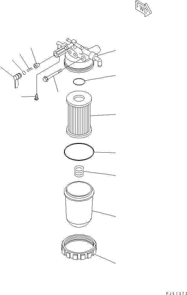 Engines Komatsu / 3D78-1D S/N 01589-UP(3d78-1dc) / FUEL FILTER(120020 : 0411)