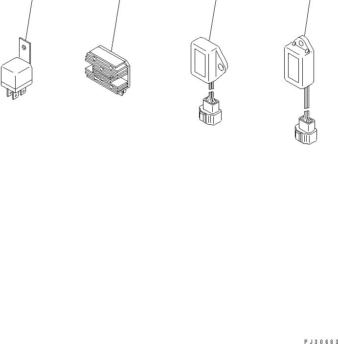 Engines Komatsu / 3D78-1D S/N 01589-UP(3d78-1dc) / SAFETY RELAY AND GLOW PLUG TIMER(#01589-06462)(180030 : 0631)