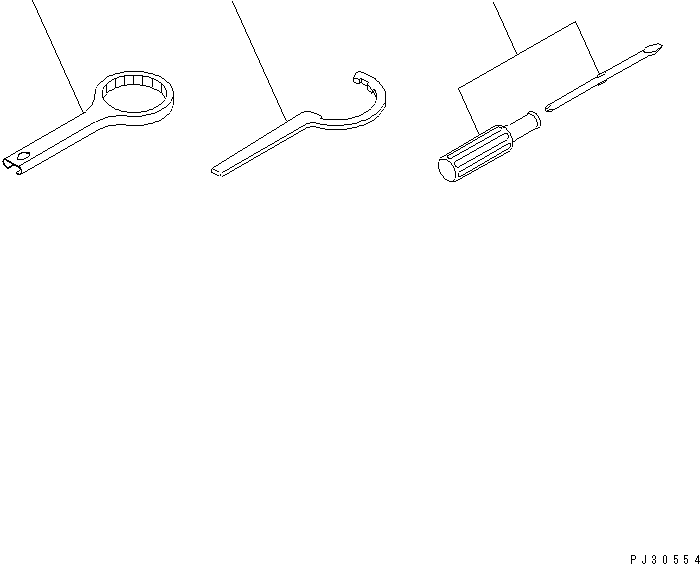 Komatsu parts book diagram for 3D78-1D S/N 01589-UP: TOOL