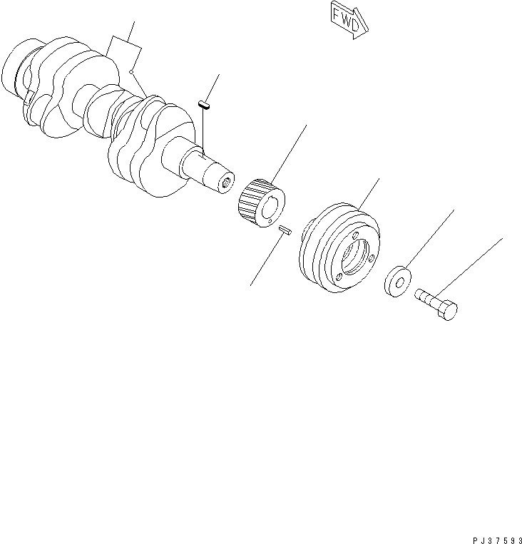 Engines Komatsu / 3D78N-1B S/N 00188-UP(3d78n-1c) / CRANKSHAFT(060050 : 0231)