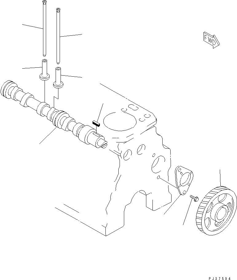 Engines Komatsu / 3D78N-1B S/N 00188-UP(3d78n-1c) / CAMSHAFT AND TAPPET(060070 : 0241)