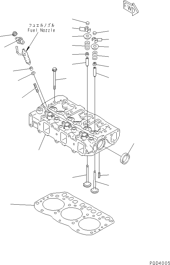 Engines Komatsu / 3D82AE-3F S/N 04840-UP(3d82ae-r) / CYLINDER HEAD(030010 : A1010-A0A1)
