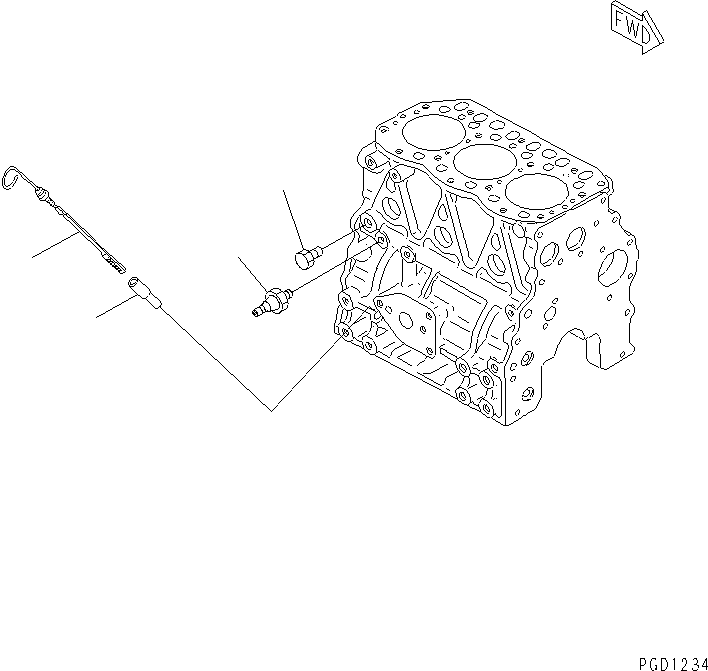 Engines Komatsu / 3D82AE-3F S/N 04840-UP(3d82ae-r) / CYLINDER BLOCK ACCSESSORY(030090 : A2011-A0A1)
