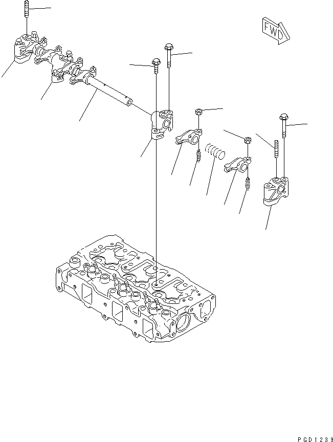 Engines Komatsu / 3D82AE-3F S/N 04840-UP(3d82ae-r) / ROCKER ARM(030160 : A2410-A0A1)