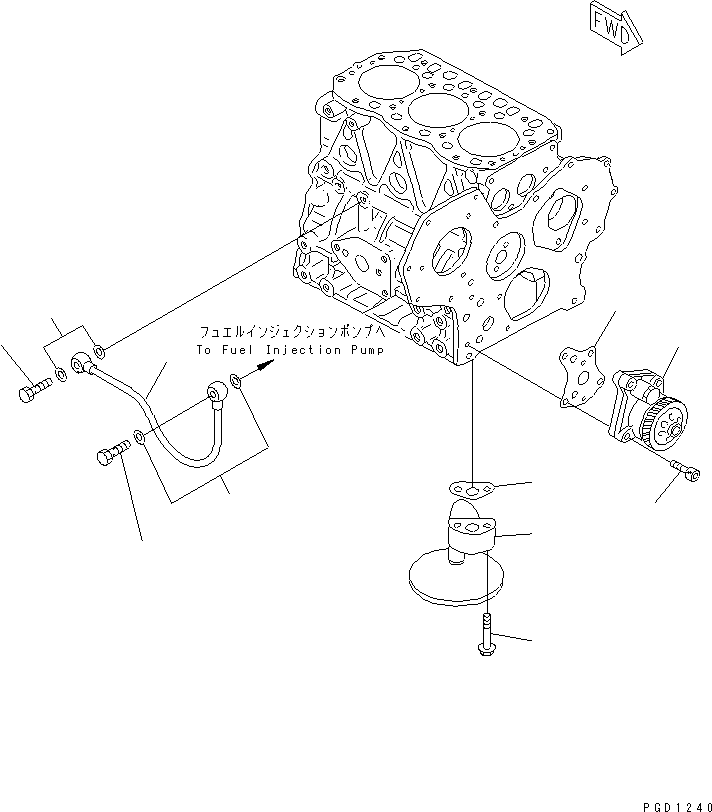 Engines Komatsu / 3D82AE-3F S/N 04840-UP(3d82ae-r) / LUBRICATING OIL PUMP(030180 : A3010-A0A1)