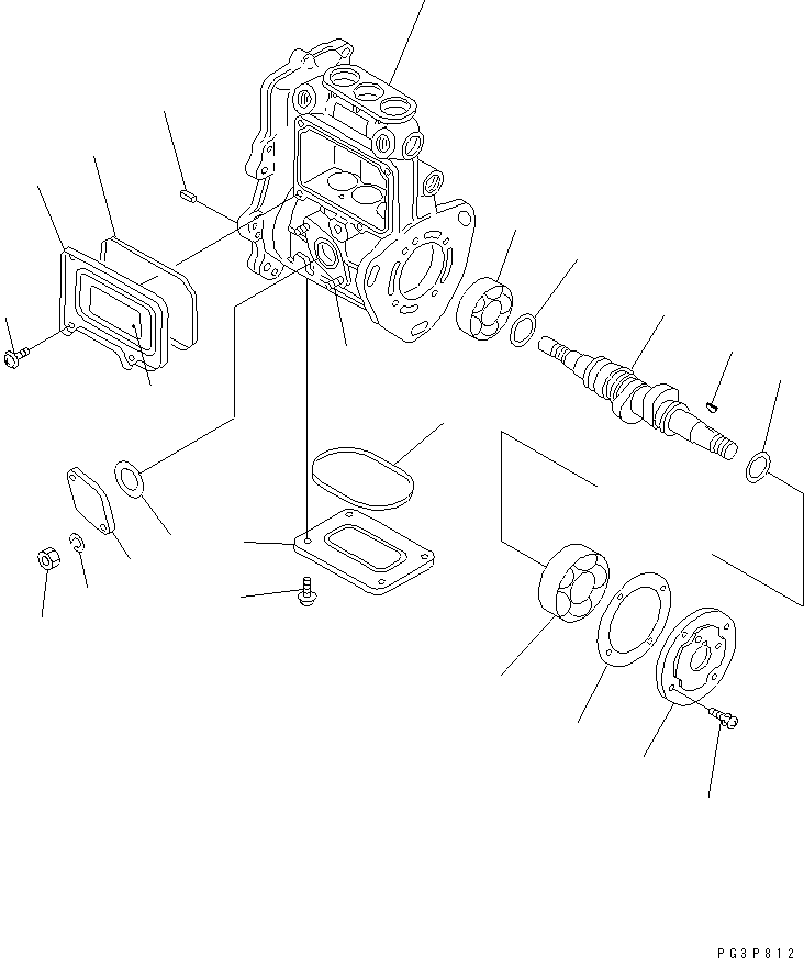 Engines Komatsu / 3D82AE-3F S/N 04840-UP(3d82ae-r) / FUEL INJECTION PUMP (PUMP) (1/2) (INNER PARTS)(#04858-)(030210 : A4010-B0A2)