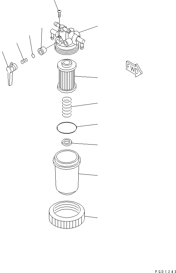 Engines Komatsu / 3D82AE-3F S/N 04840-UP(3d82ae-r) / FUEL FILTER(030260 : A4110-B0A1)