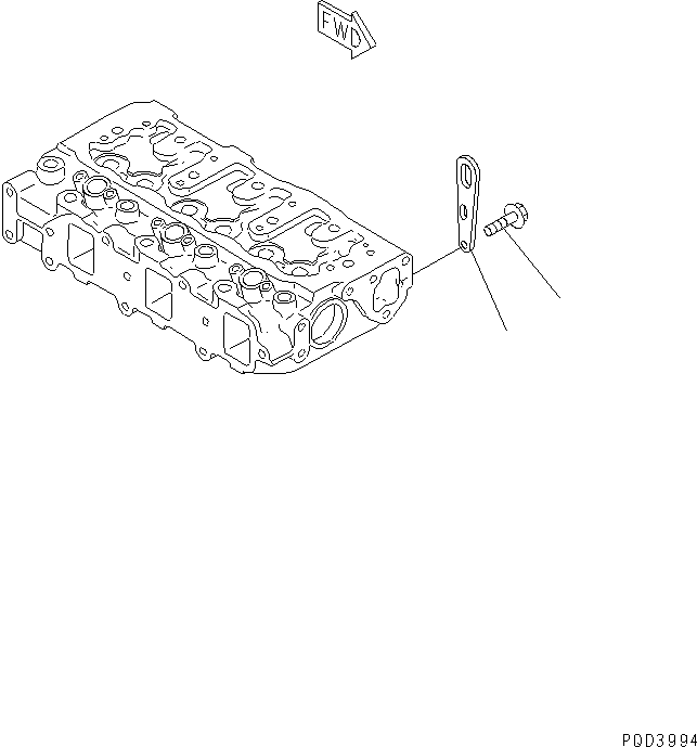 Engines Komatsu / 3D82AE-3HC S/N 04840-UP(3d82ae2c) / FRONT HANGER(#11582-)(030020 : A1030-A0A2)