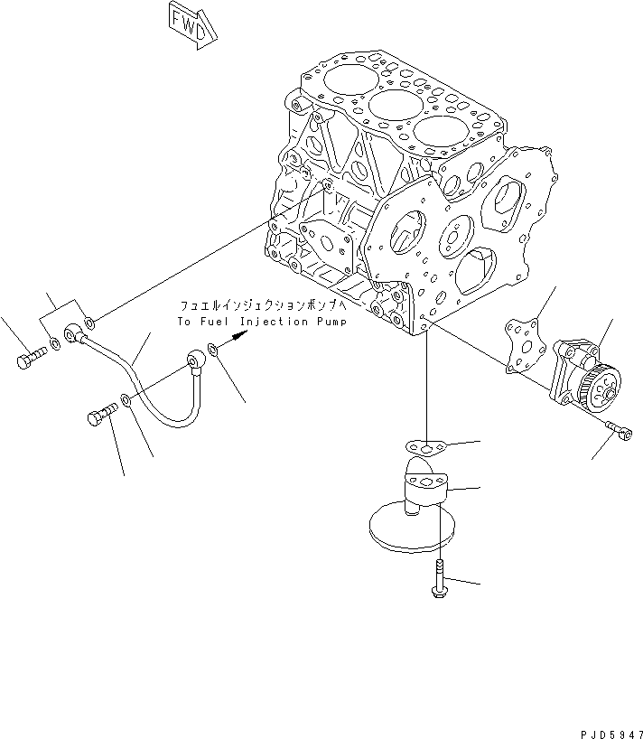 Engines Komatsu / 3D82AE-3HC S/N 04840-UP(3d82ae2c) / LUBRICATING OIL PUMP(#11582-)(030190 : A3010-A0A3)