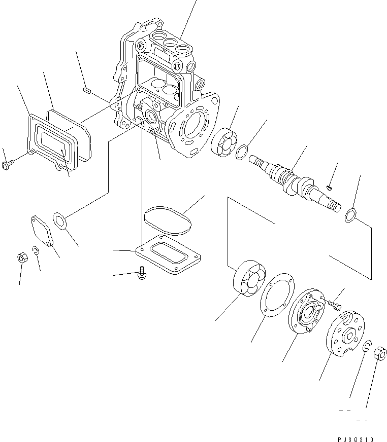Engines Komatsu / 3D82AE-3HC S/N 04840-UP(3d82ae2c) / FUEL INJECTION PUMP (PUMP) (1/2) (INNER PARTS)(#16202-)(030220 : A4010-B0A6)