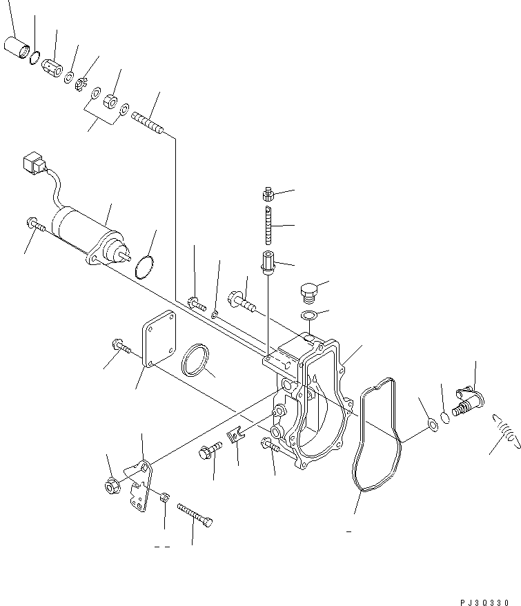 Engines Komatsu / 3D82AE-3HC S/N 04840-UP(3d82ae2c) / FUEL INJECTION PUMP (GOVERNOR) (1/2) (INNER PARTS)(#16202-)(030240 : A4010-D0A6)