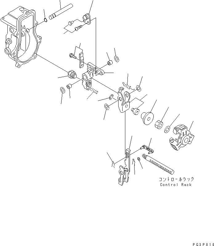 Engines Komatsu / 3D82AE-3HC S/N 04840-UP(3d82ae2c) / FUEL INJECTION PUMP (GOVERNOR) (2/2) (INNER PARTS)(#16202-)(030250 : A4010-E0A6)