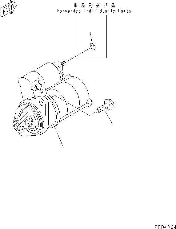 Engines Komatsu / 3D82AE-3HC S/N 04840-UP(3d82ae2c) / STARTING MOTOR AND MOUNTING (1.2KW)(#11582-)(030320 : A6210-A0A3)