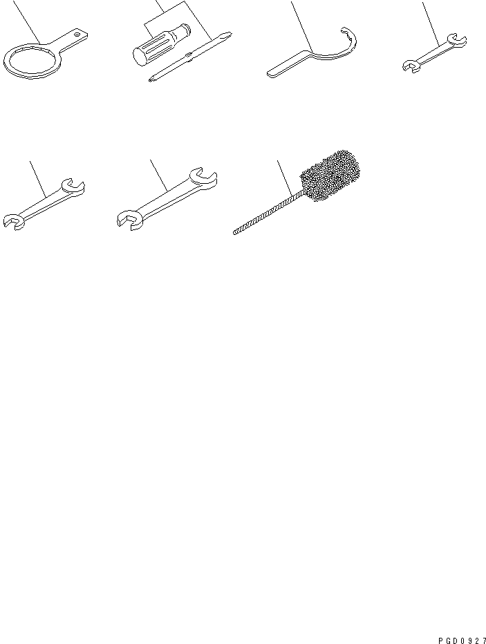 Komatsu parts book diagram for 3D82AE-5P-CB S/N 00246-UP: TOOL