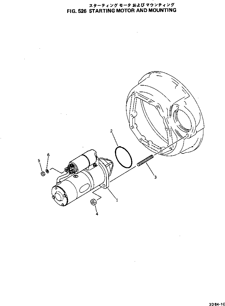 Engines Komatsu / 3D84-1C S/N 01001-UP(3d84-1cr) / STARTING MOTOR AND MOUNTING(150030 : 526)