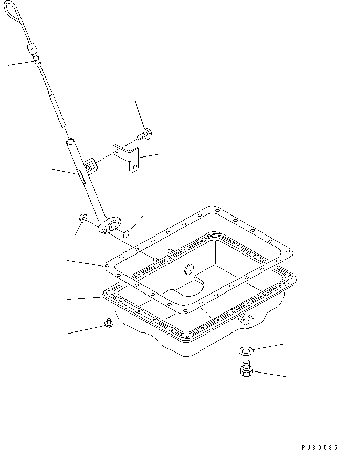 Komatsu parts book diagram for 3D84-1F S/N 13021-UP: OIL PAN