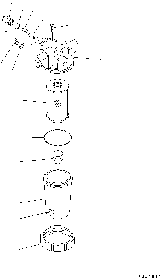 Komatsu parts book diagram for 3D84-1F S/N 13021-UP: WATER SEPARATOR