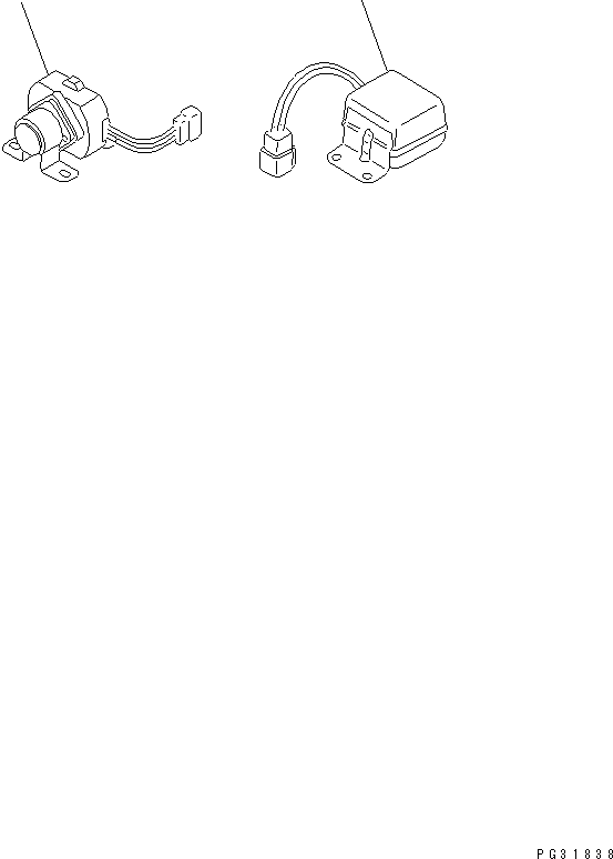 Komatsu parts book diagram for 3D84-1F S/N 13021-UP: SAFETY RELAY AND THERMOSTART TIMER
