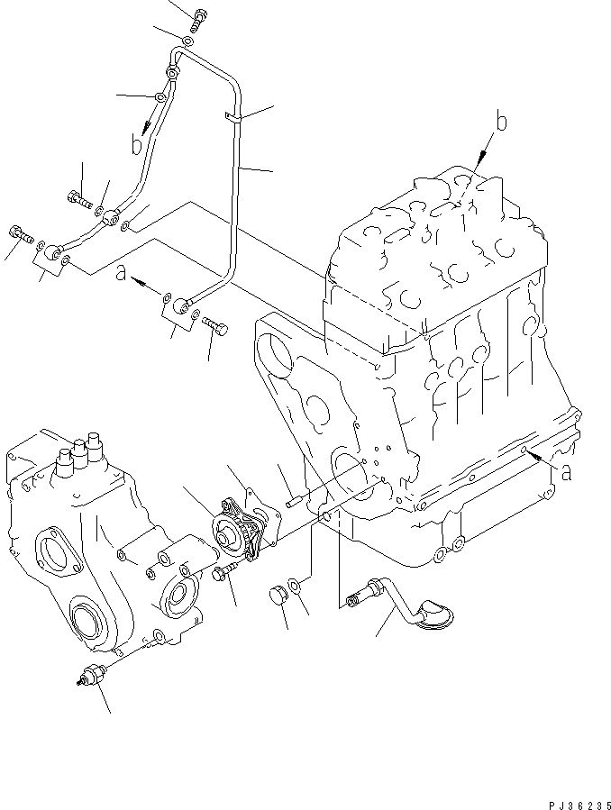 Engines Komatsu / 3D84-1H S/N 18873-UP(3d84-1hc) / LUBRICATING OIL PUMP AND PIPING(090010 : 0301)