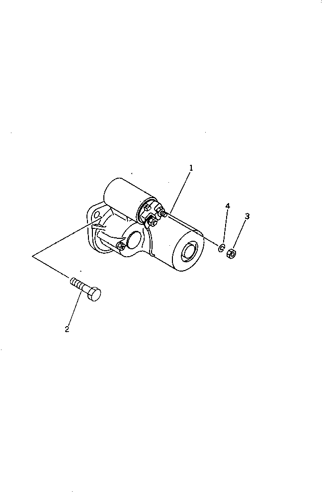 Komatsu parts book diagram for 3D84-2GA S/N 00292-UP: STARTING MOTOR AND MOUNTING (1.8KW)(#03321-)