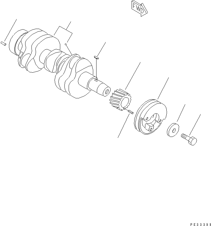 Engines Komatsu / 3D84E-3C S/N 00292-UP(3d84e-1c) / CRANKSHAFT(#00289-)(060050 : 0234)