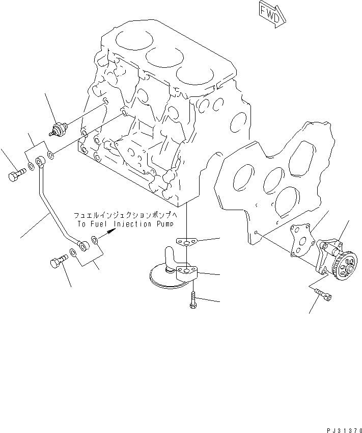 Engines Komatsu / 3D84E-3C S/N 00292-UP(3d84e-1c) / LUBRICATING OIL PUMP AND PIPING(#00289-)(090010 : 0302)