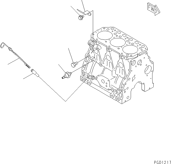 Engines Komatsu / 3D84E-3K S/N 05993-UP(3d84e-4r) / CYLINDER BLOCK ACCESSORY(#11259-)(030110 : A2011-A0A2)