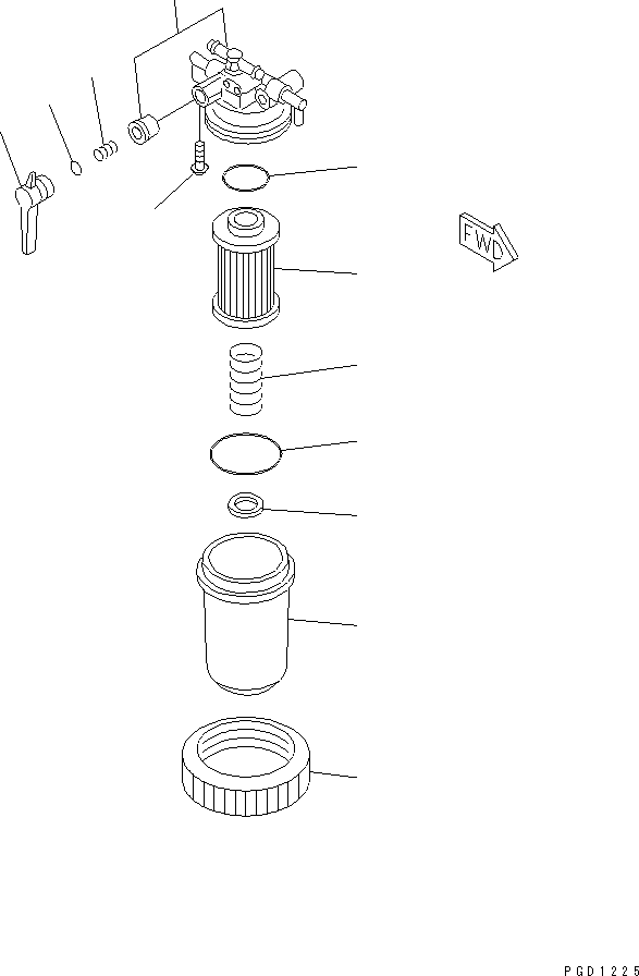 Engines Komatsu / 3D84E-3K S/N 05993-UP(3d84e-4r) / FUEL FILTER(#18941-)(030280 : A4110-B0A3)