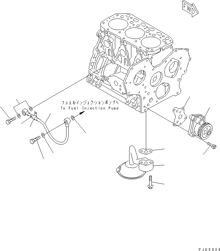 Engines Komatsu / 3D84E-3Q S/N 05993-UP(3d84e-ar) / LUBRICATING OIL PUMP(#32067-)(030200 : A3010-A0A3)