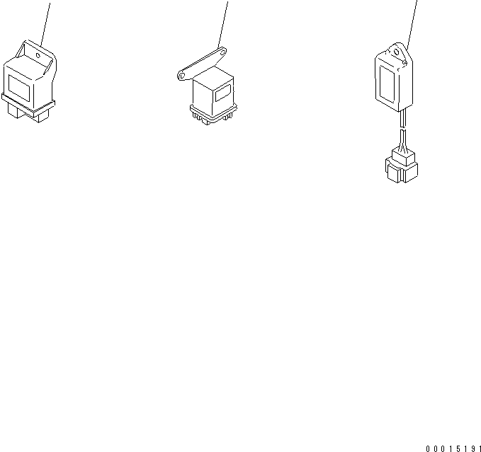 Komatsu parts book diagram for 3D84E-5X-AB S/N 00101-UP: ELECTRICAL PARTS (FORWERDED INDIVIDUALLY PARTS)(#01020-)