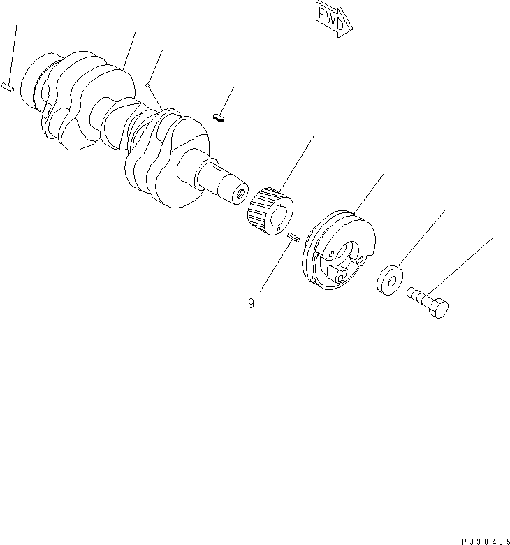 Engines Komatsu / 3D84N-2H S/N 03157-UP(3d84n-0c) / CRANKSHAFT(060050 : 0231)