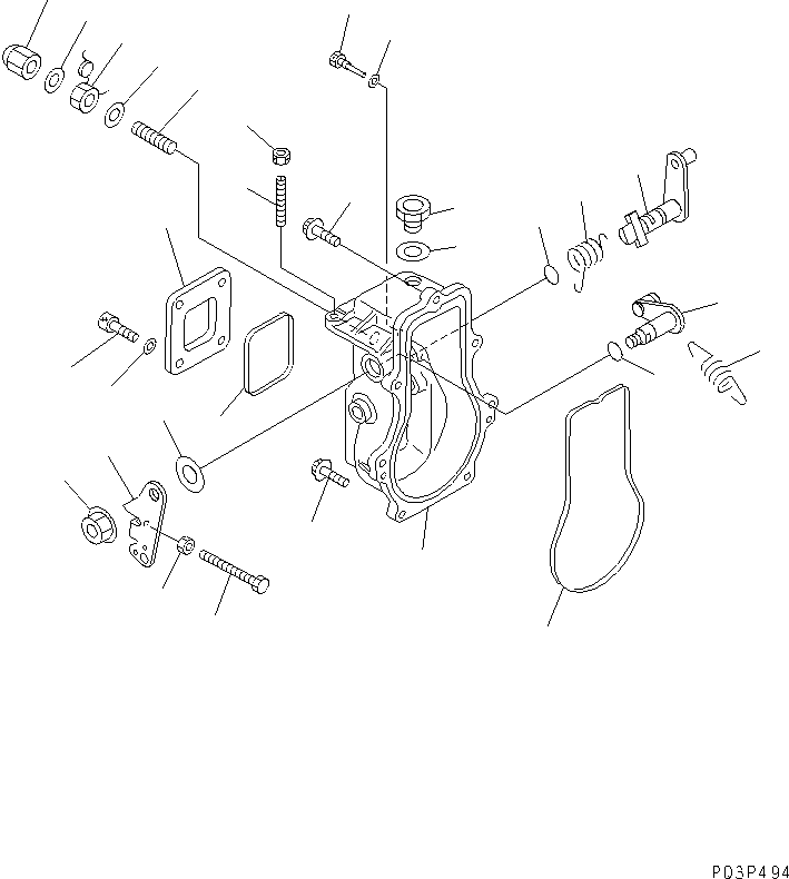 Engines Komatsu / 3D84N-2H S/N 03157-UP(3d84n-0r) / FUEL INJECTION PUMP (GOVERNOR) (1/2)(120080 : 0461)