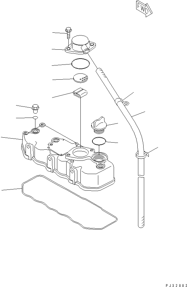 Engines Komatsu / 3D84N-2FA S/N 17493-UP(3d84n-2c) / CYLINDER HEAD COVER(030030 : 0115)
