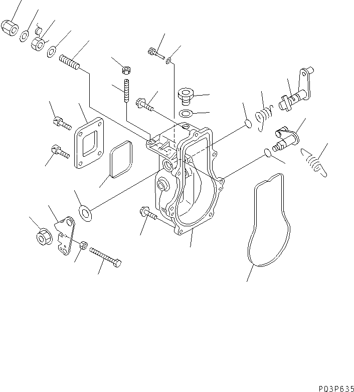 Engines Komatsu / 3D84N-2FA S/N 17493-UP(3d84n-2c) / FUEL INJECTION PUMP (GOVERNOR) (1/2)(120080 : 0461)