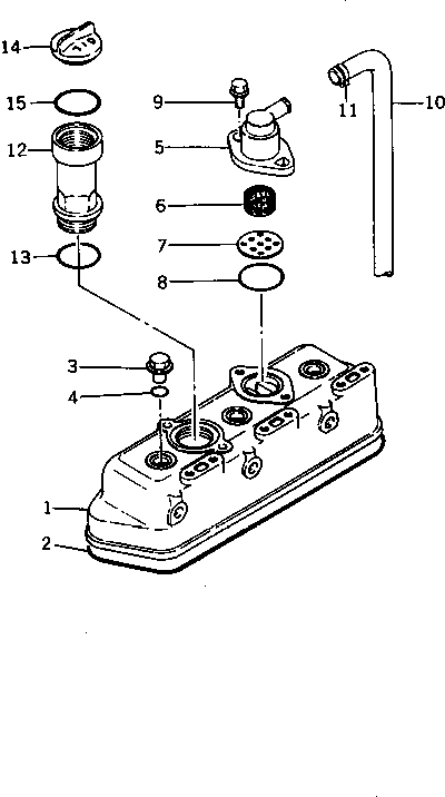 Engines Komatsu / 3D84N-1YC S/N 20425-UP(3d84n-4r) / CYLINDER HEAD COVER(030030 : 0115)