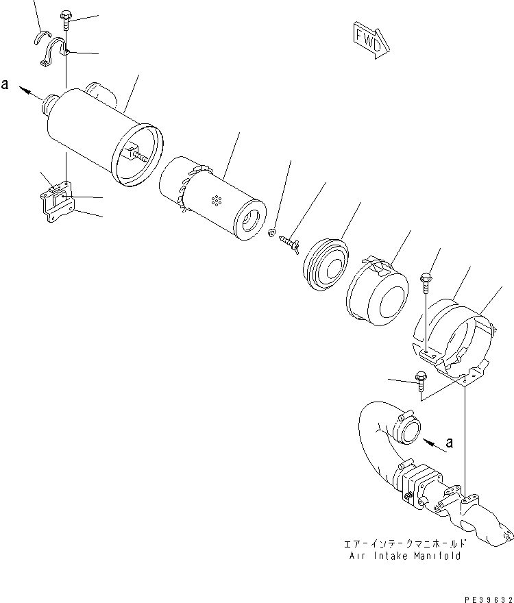 Engines Komatsu / 3D84N-2B S/N 26135-UP(3d84n-6r) / AIR CLEANER AND MOUNTING(030050 : 0141)
