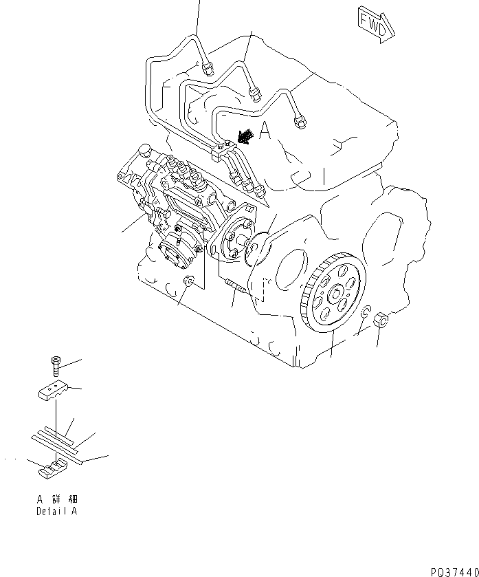 Engines Komatsu / 3D84N-2B S/N 26135-UP(3d84n-6r) / FUEL INJECTION PUMP AND PIPING(120010 : 0401)