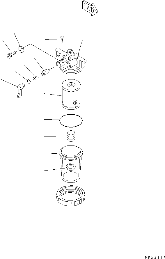 Engines Komatsu / 3D84N-2B S/N 26135-UP(3d84n-6r) / WATER SEPARATOR(120040 : 0415)
