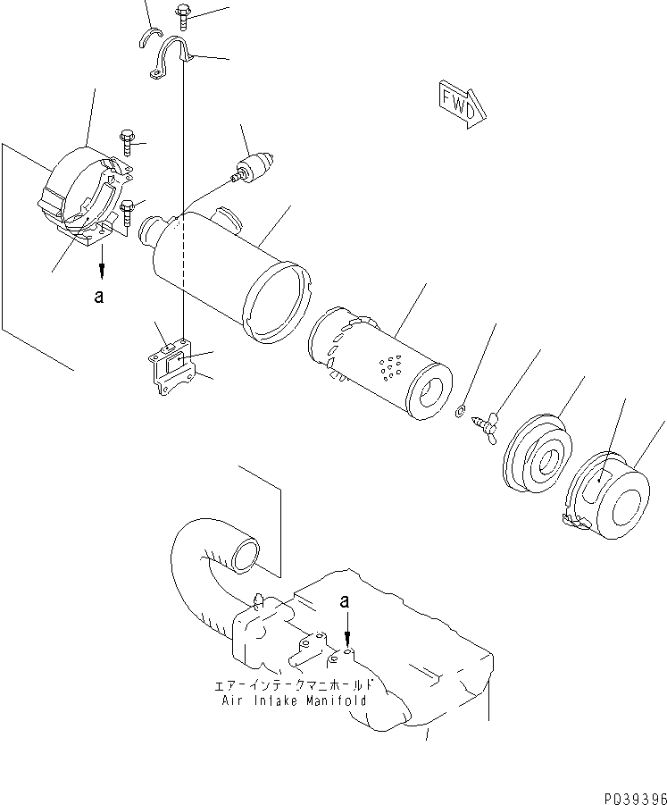 Engines Komatsu / 3D84N-2L S/N 25470-UP(3d84n-8r) / AIR CLEANER AND MOUNTING(030050 : 0141)