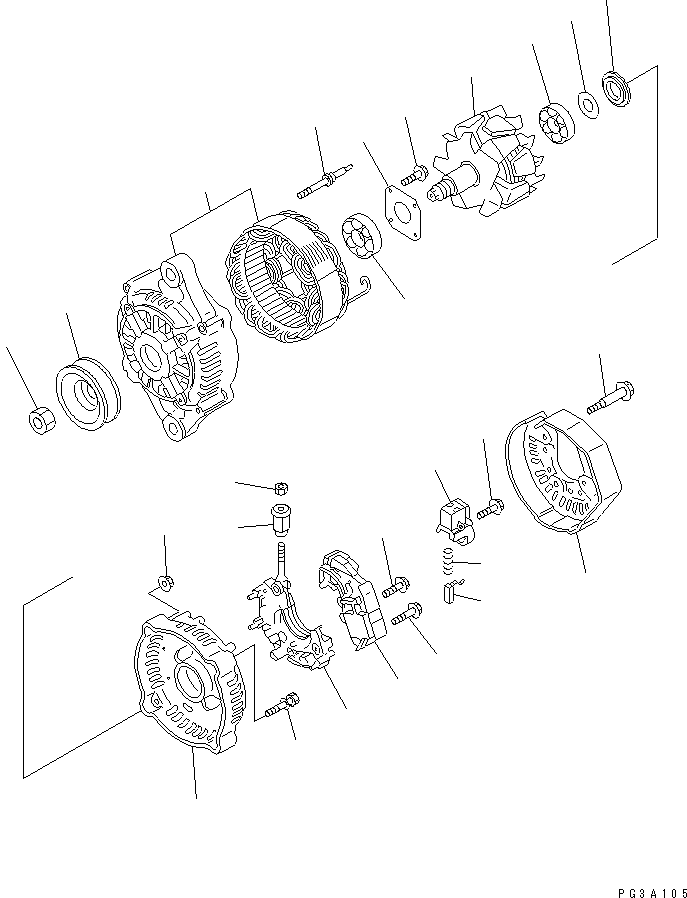 Engines Komatsu / 3D84N-2L S/N 25470-UP(3d84n-8r) / ALTERNATOR(180040 : 0641)