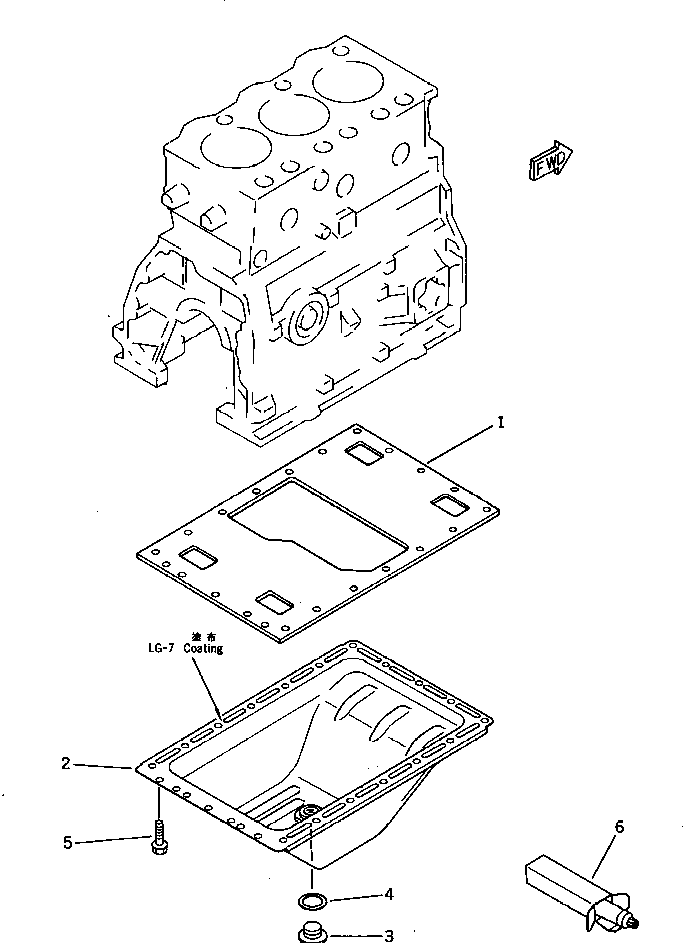 Engines Komatsu / 3D95S-W-1D S/N 12209-UP(3d95s-0r) / OIL PAN(#12209-16858)(060030 : 0211)
