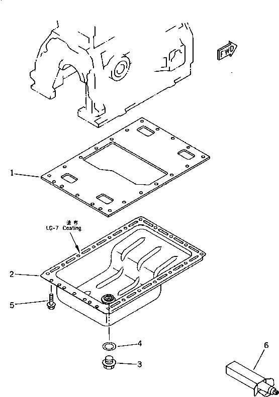 Engines Komatsu / 3D95S-W-1D S/N 12209-UP(3d95s-0r) / OIL PAN(#16859-18305)(060040 : 0211A)