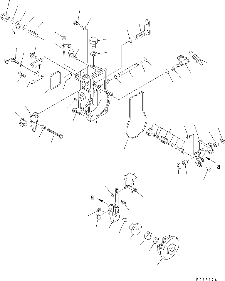 Komatsu parts book diagram for 3D95S-W-1B S/N 10001-UP: GOVERNOR