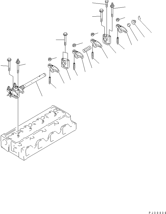Engines Komatsu / 3D95S-W-1B S/N 10001-UP(3d95s-2r) / ROCKER ARM(030020 : 0111)