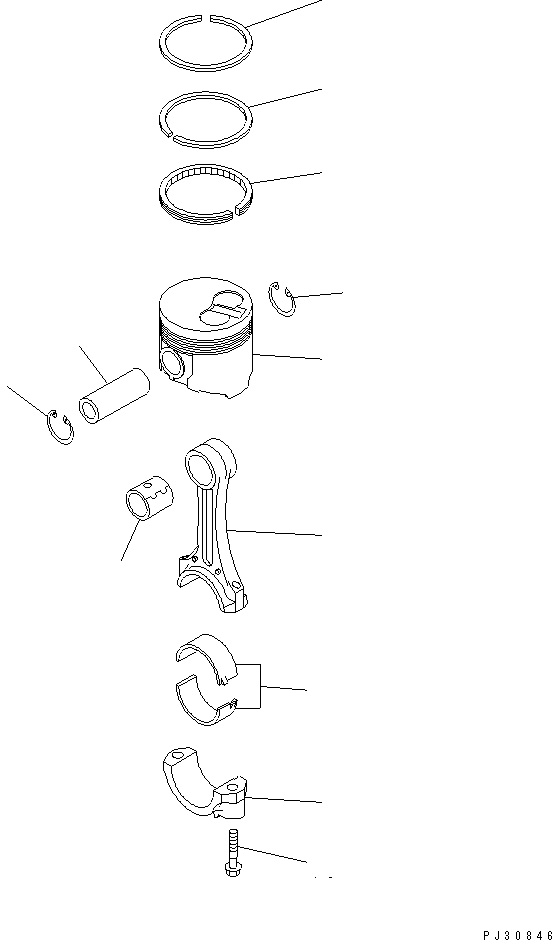 Engines Komatsu / 3D95S-W-1B S/N 10001-UP(3d95s-2r) / PISTON AND CONNECTING ROD(060070 : 0235)