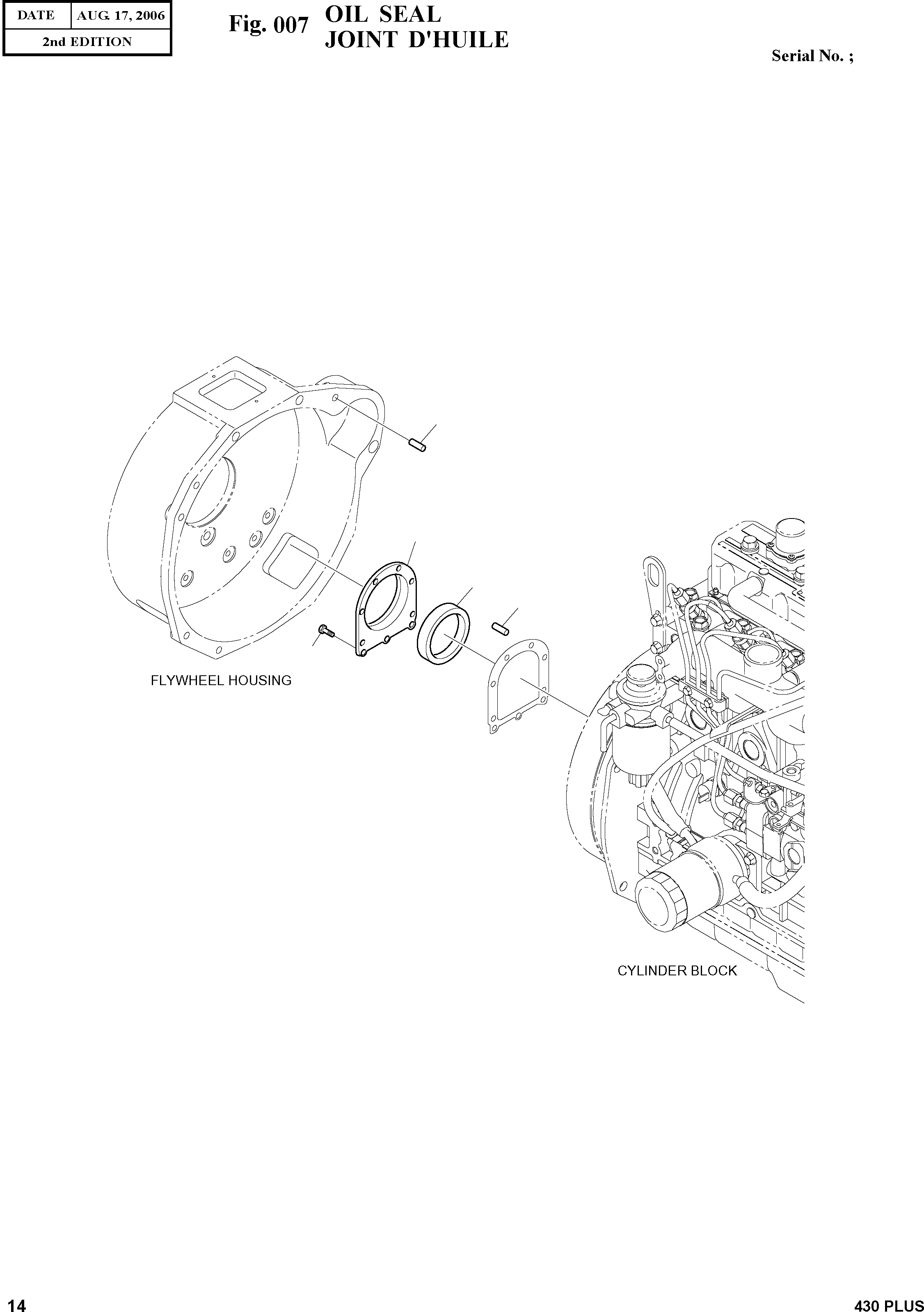 Other: DOOSAN-DAEWOO / 430 PLUS(430PLUS) / OIL SEAL(007 : 007)